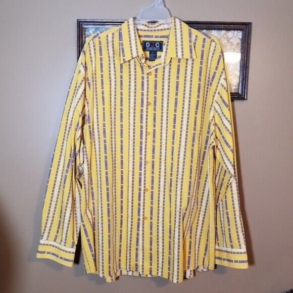 DJC Men Button Up Shirt Size XL Los Angeles 213 - Picture 1 of 4